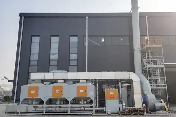 有机废气处理催化燃烧设备安装在客户厂区 有机废气处理催化燃烧设备安装在客户厂区
