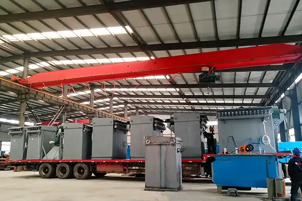 郑州朴华科技现代化粉尘治理设备生产车间